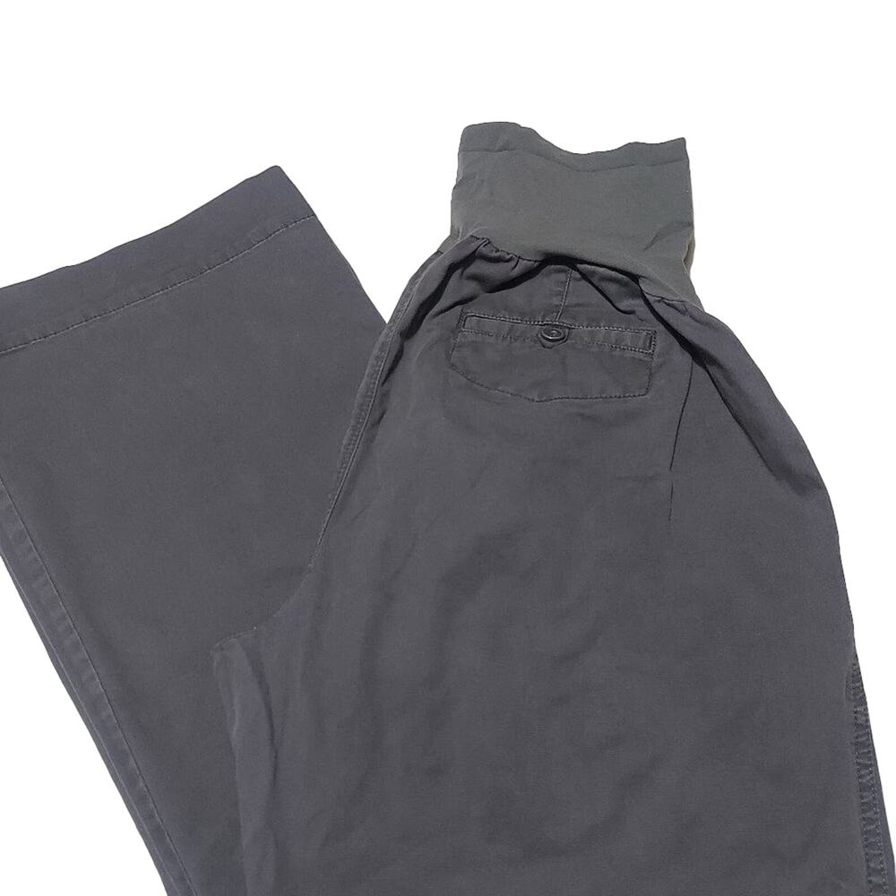 Motherhood Maternity wide leg cotton twill pants